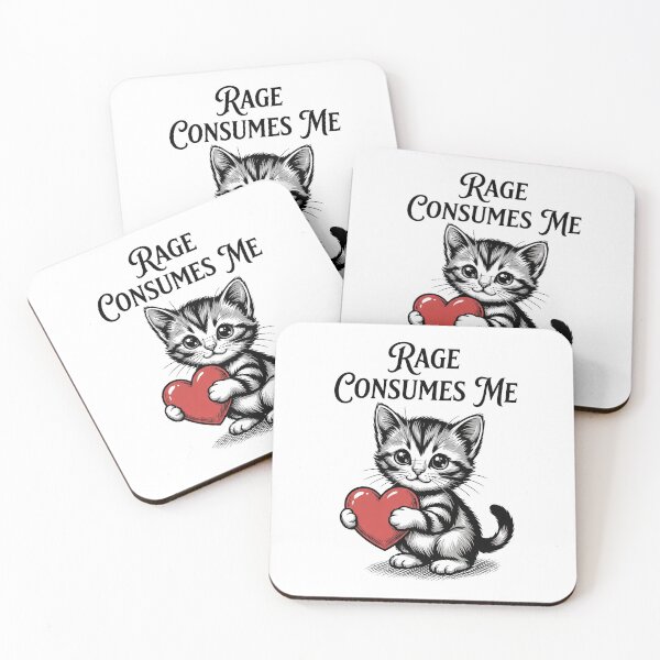 Item preview, Cute Cat Rage Consumes Me – Funny Introvert Cat Meme Design designed and sold by D-Oles-Mercher.