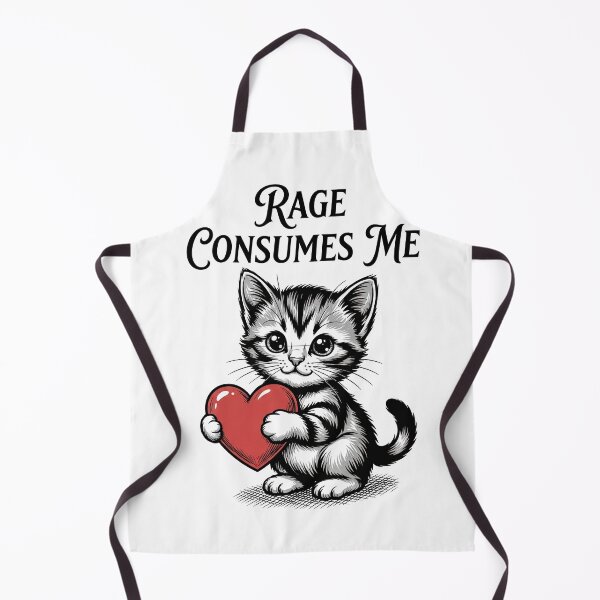 Item preview, Cute Cat Rage Consumes Me – Funny Introvert Cat Meme Design designed and sold by D-Oles-Mercher.