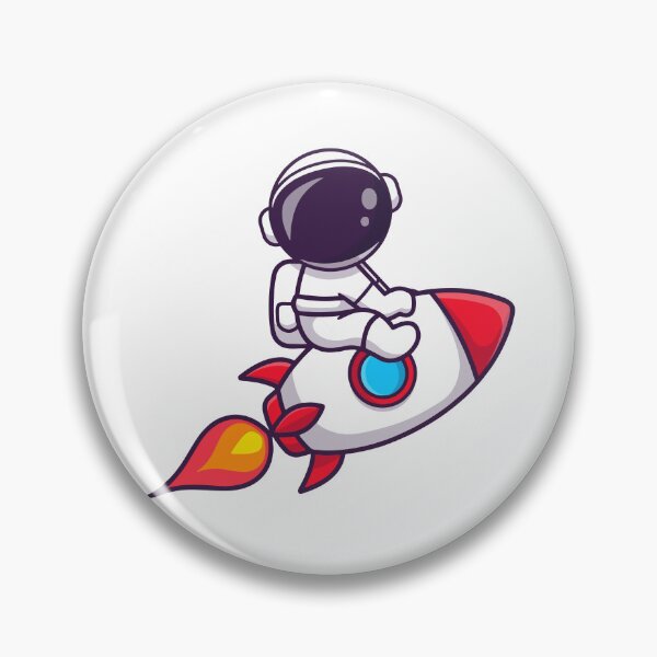 Item preview, Chibi Astronaut Flying Fast On Rocket Ship Space Adventure designed and sold by jhofmank.
