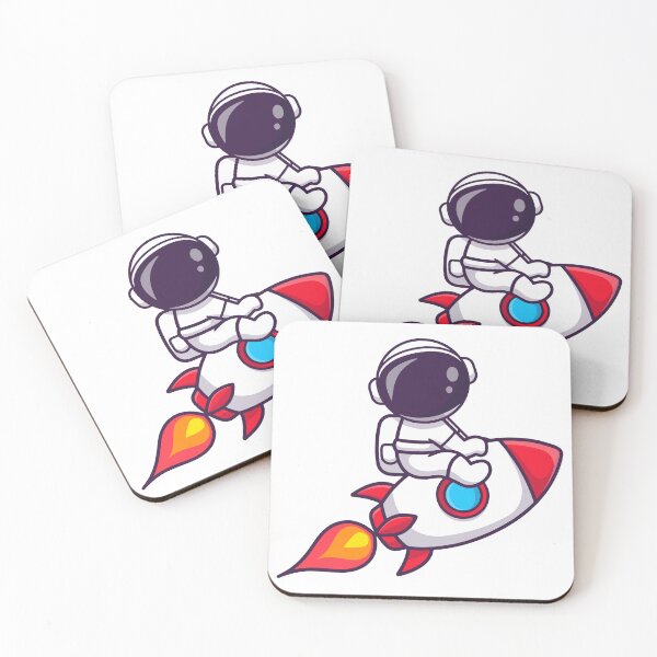 Item preview, Chibi Astronaut Flying Fast On Rocket Ship Space Adventure designed and sold by jhofmank.