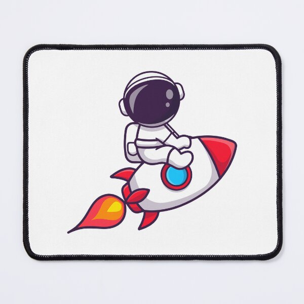 Item preview, Chibi Astronaut Flying Fast On Rocket Ship Space Adventure designed and sold by jhofmank.