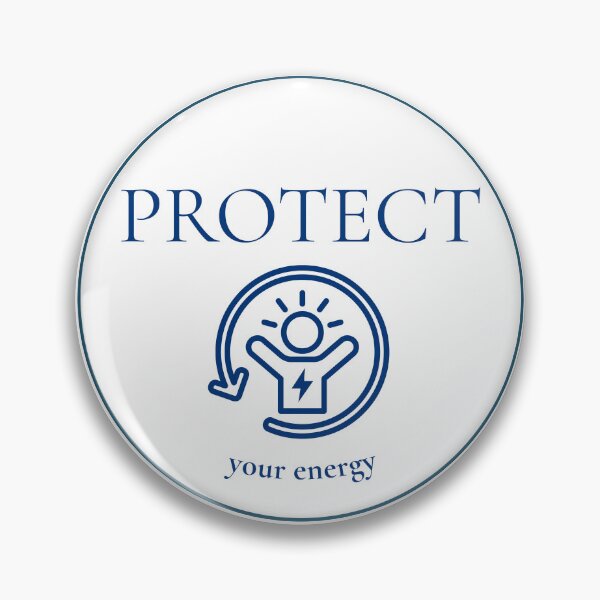 Item preview, Protect Your Energy Spiritual Wellness Blue Icon designed and sold by byLizedesigns.