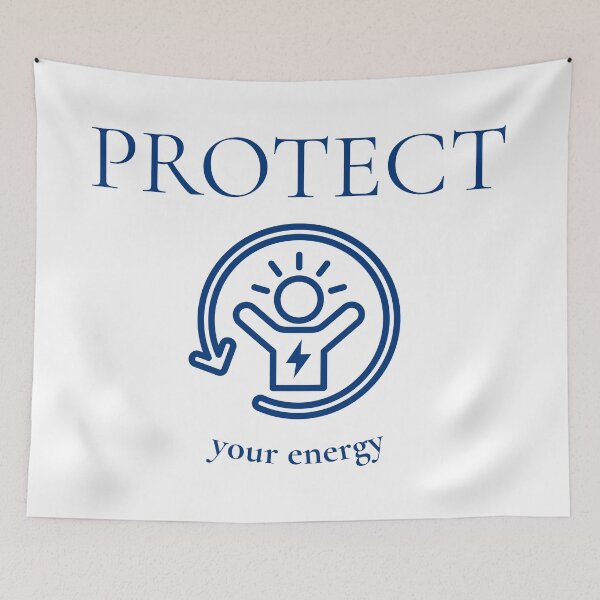 Item preview, Protect Your Energy Spiritual Wellness Blue Icon designed and sold by byLizedesigns.