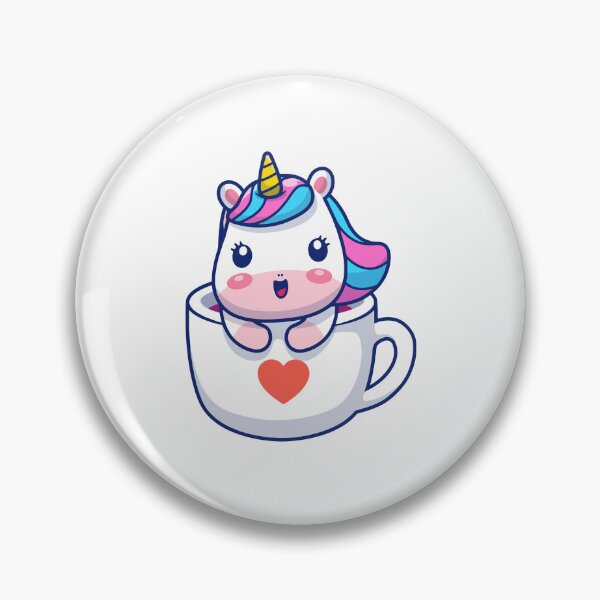 Item preview, Kawaii Teacup Unicorn Pink & Blue Mane Magical Illustration designed and sold by jhofmank.