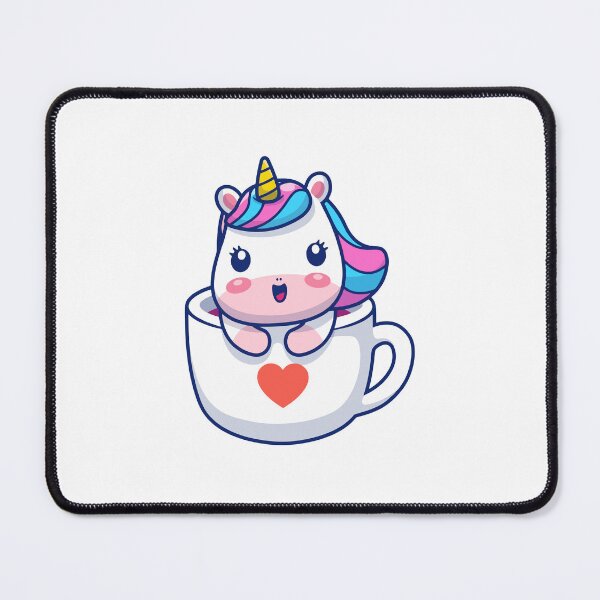 Item preview, Kawaii Teacup Unicorn Pink & Blue Mane Magical Illustration designed and sold by jhofmank.