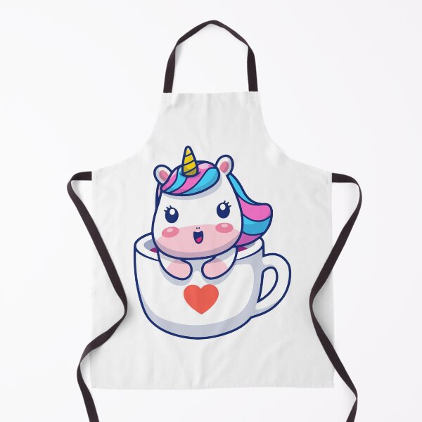 Item preview, Kawaii Teacup Unicorn Pink & Blue Mane Magical Illustration designed and sold by jhofmank.