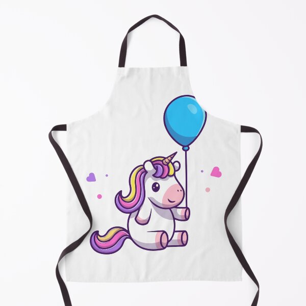 Item preview, Adorable Unicorn Holding Blue Balloon Cute Cartoon Art designed and sold by jhofmank.