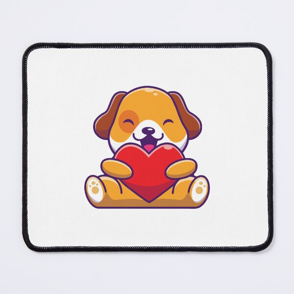 Item preview, Adorable Puppy Dog Holding a Big Red Heart Valentines Gift designed and sold by jhofmank.