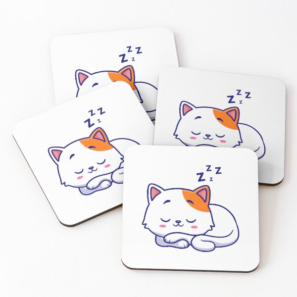 Item preview, Cute Sleeping Cat Curled Up Cat Nap Zzz Cartoon Illustration designed and sold by jhofmank.