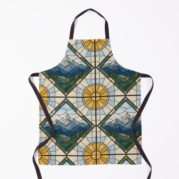Item preview, Alpine Peaks Stained Glass Pattern designed and sold by Dresut.