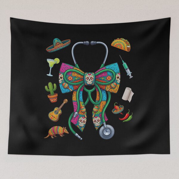 Item preview, Day Of The Dead Mexican Stethoscope Doctor Nurse designed and sold by FormalDehyena.