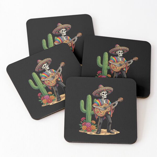 Item preview, Dia De Los Muertos Skeleton Mariachi Guitarist Mexican Culture designed and sold by FormalDehyena.