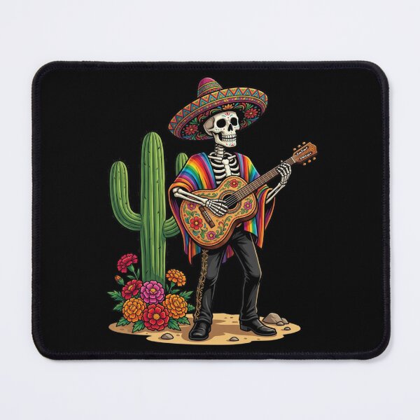 Item preview, Dia De Los Muertos Skeleton Mariachi Guitarist Mexican Culture designed and sold by FormalDehyena.