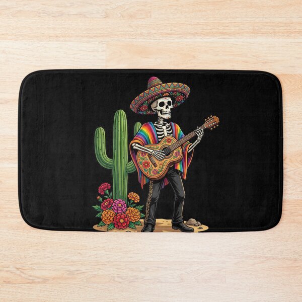 Item preview, Dia De Los Muertos Skeleton Mariachi Guitarist Mexican Culture designed and sold by FormalDehyena.