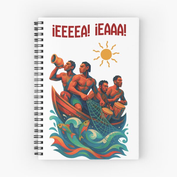 Item preview, Abstract illustration, handsome and strong men play African drums in a moving boat designed and sold by Julio2701.