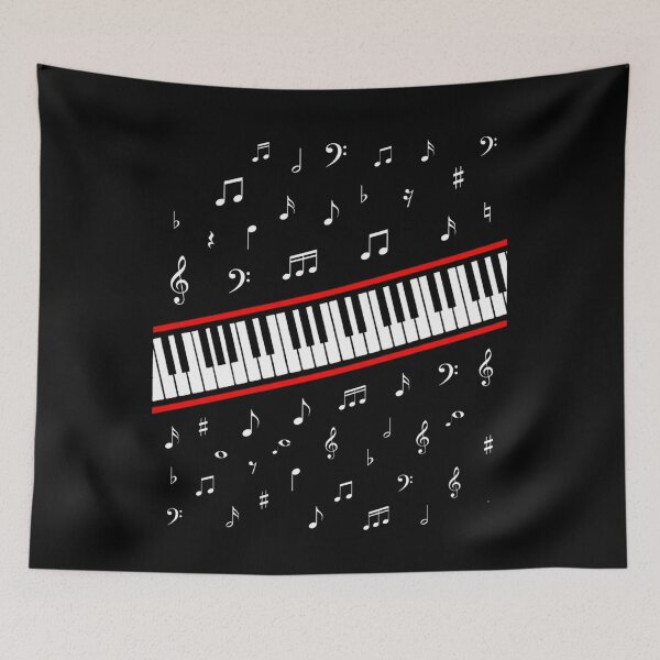 Item preview, Piano Keyboard Musical Notes Music Lover Musician designed and sold by FormalDehyena.