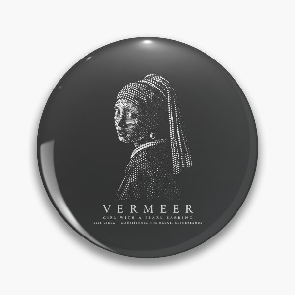 Item preview, Vermeer - Girl with a pearl earring - halftone poster designed and sold by CMYKStudio.