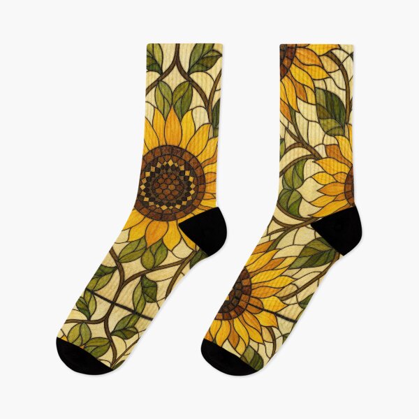 Item preview, Golden Sunflower Stained Glass Mosaic Pattern designed and sold by Dresut.
