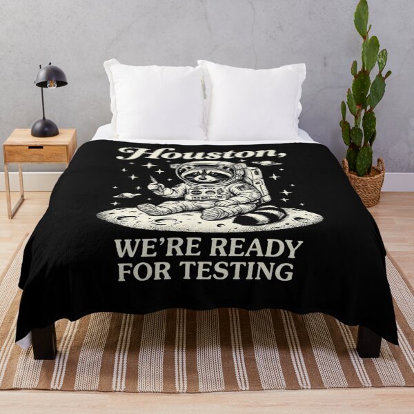 Item preview, Houston, We're Ready For Testing Raccoon Astronaut Space Science Humor designed and sold by FormalDehyena.