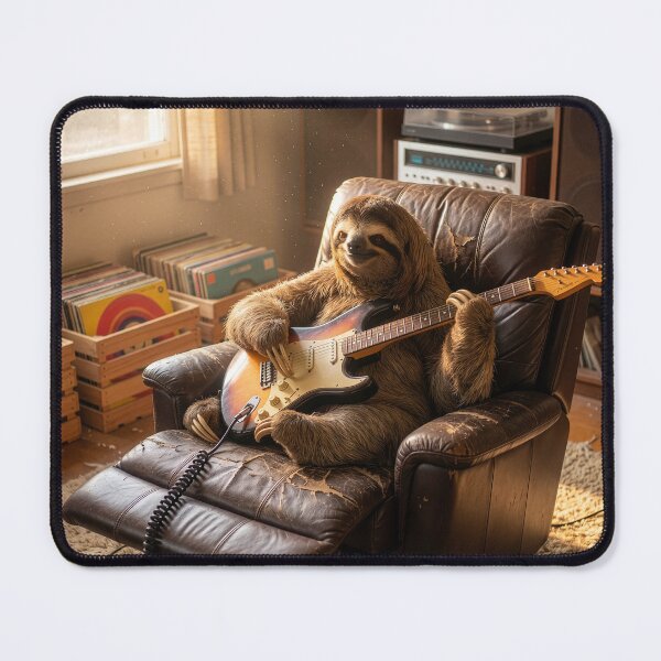 Item preview, Sloth Plays Electric Guitar designed and sold by Tridentulus.