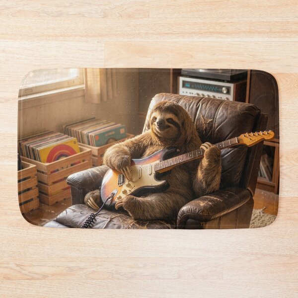 Item preview, Sloth Plays Electric Guitar designed and sold by Tridentulus.