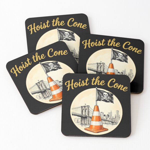 Item preview, Hoist The Cone Pirates Funny - Pirate Skull Traffic Cone designed and sold by CutOutIdols.