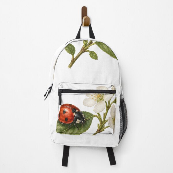 Item preview, Charming Ladybug Botanical Illustration | Nature Insect Floral Art designed and sold by Joyfulfabric.