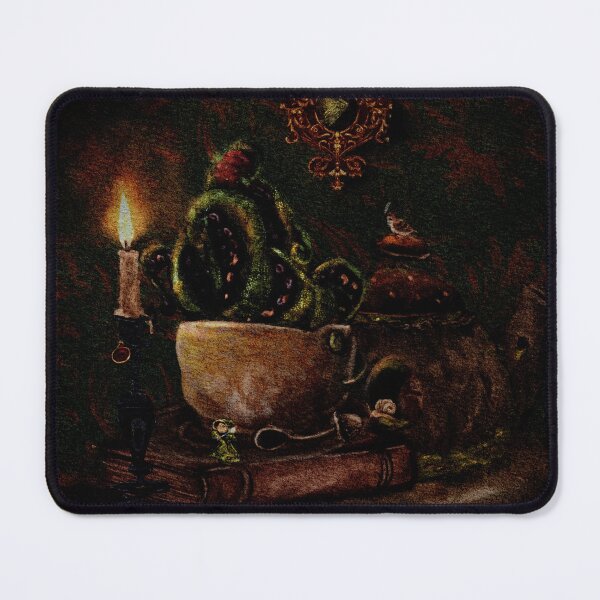 Item preview, Cthulhu and Tea a Dark Academia Fantasy Watercolor Wall Art designed and sold by Monica Laipple.