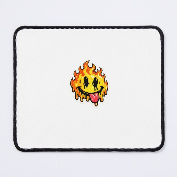 Item preview, Burning Drip Smiley Sticker designed and sold by SntixySellsArt.
