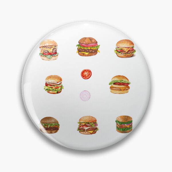 Artikelvorschau, Aquarell-Hamburger und Gemüse entworfen und verkauft von silviaol.