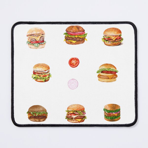 Item preview, Watercolor Hamburgers and Vegetables  designed and sold by silviaol.