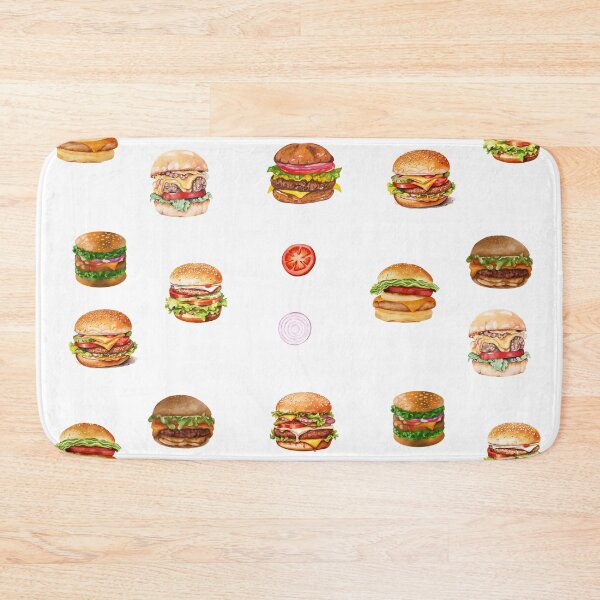 Item preview, Watercolor Hamburgers and Vegetables  designed and sold by silviaol.