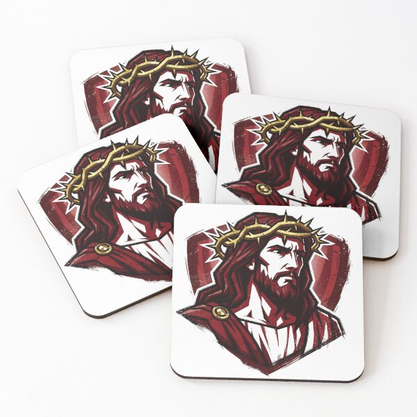 Item preview, Jesus Christ Pop Culture Red Emblem designed and sold by Pèlerin Sauvage.