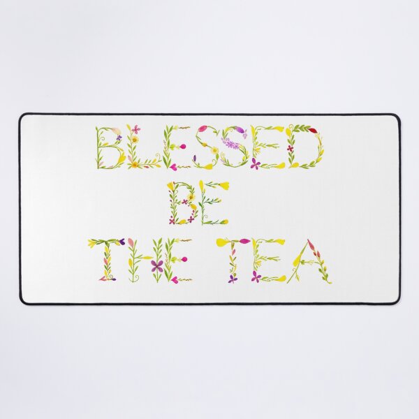 Item preview, ☕ BLESSED BE THE TEA ☕- BOTANICAL FLOWERS VERSION designed and sold by WheelieGdArt.