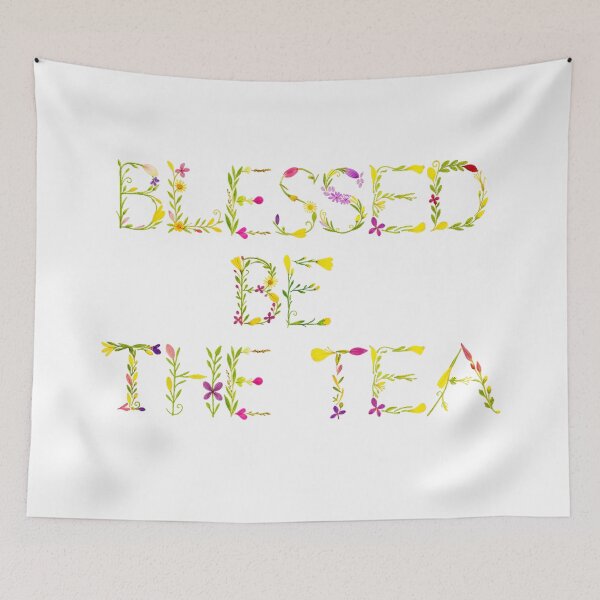 Item preview, ☕ BLESSED BE THE TEA ☕- BOTANICAL FLOWERS VERSION designed and sold by WheelieGdArt.