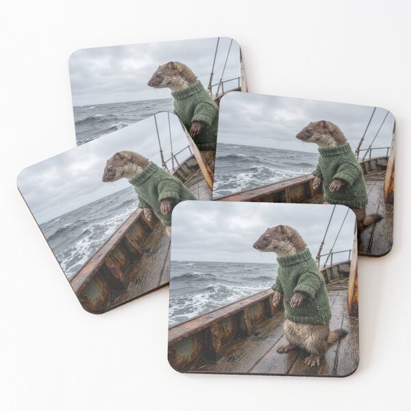 Item preview, Stoat Fisherman Prowls the North Sea designed and sold by Tridentulus.