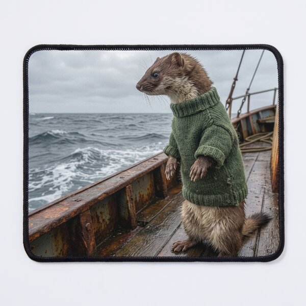 Item preview, Stoat Fisherman Prowls the North Sea designed and sold by Tridentulus.