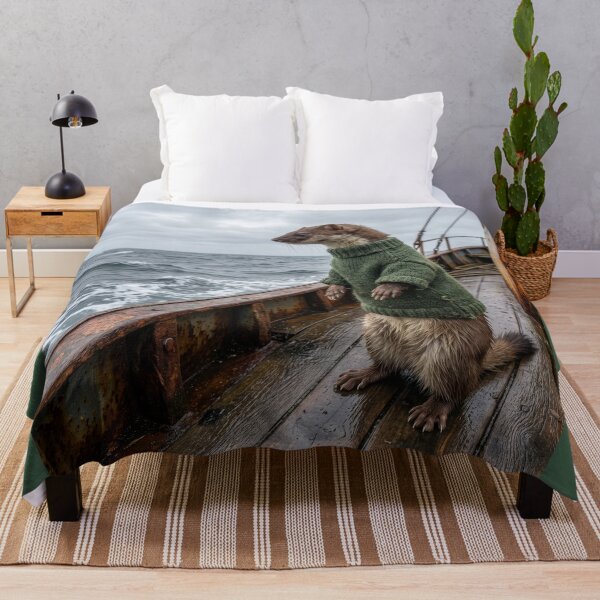 Item preview, Stoat Fisherman Prowls the North Sea designed and sold by Tridentulus.