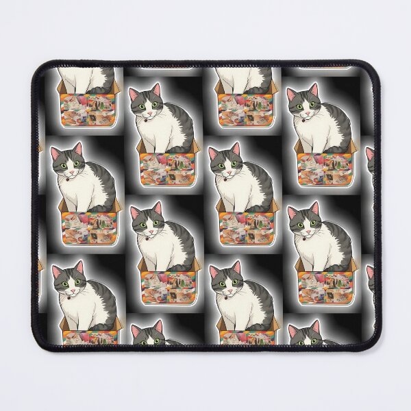 Item preview, Tabby Cat Sitting in Colourful Craft Box designed and sold by Tijger Cats.