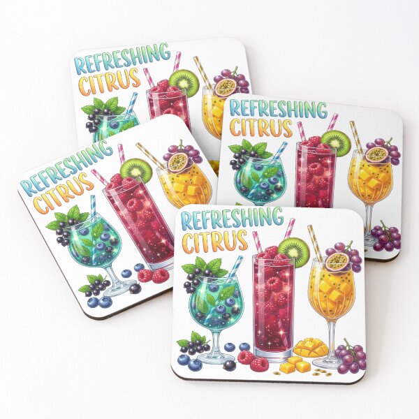 Item preview, Vibrant Summer Refreshing Citrus Drinks designed and sold by PeplumiArt.