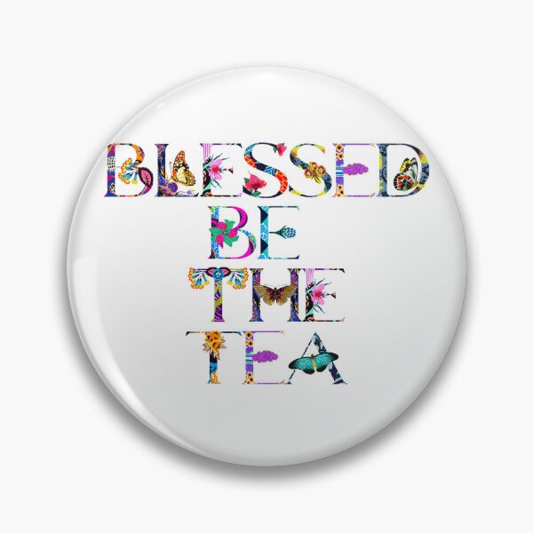 Item preview, ☕ BLESSED BE THE TEA ☕- DARK FLORAL & BUTTERFLY VERSION designed and sold by WheelieGdArt.