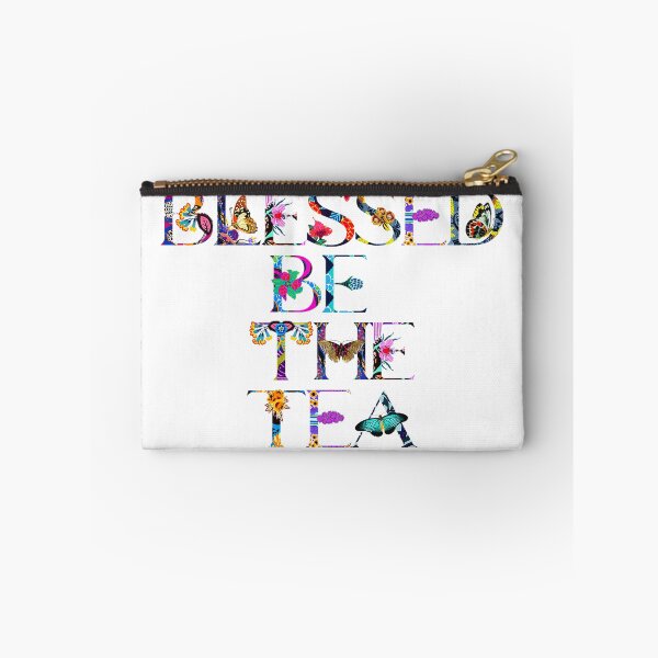 Item preview, ☕ BLESSED BE THE TEA ☕- DARK FLORAL & BUTTERFLY VERSION designed and sold by WheelieGdArt.