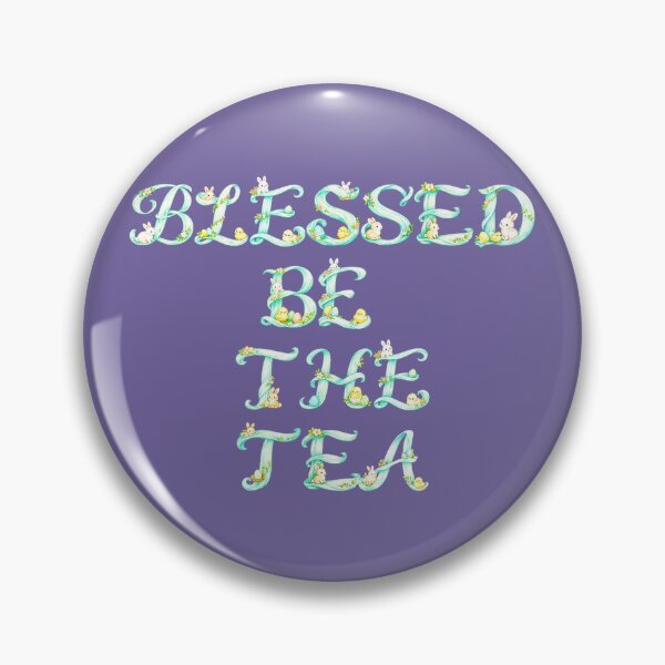 Item preview, ☕ BLESSED BE THE TEA ☕- EASTER PASTEL SCRIPT VERSION designed and sold by WheelieGdArt.