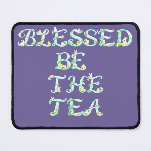 Item preview, ☕ BLESSED BE THE TEA ☕- EASTER PASTEL SCRIPT VERSION designed and sold by WheelieGdArt.