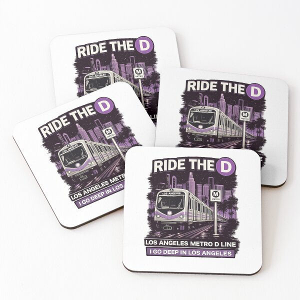 Item preview, Ride The D Los Angeles Metro Line Retro Vaporwave designed and sold by eonvisuals.