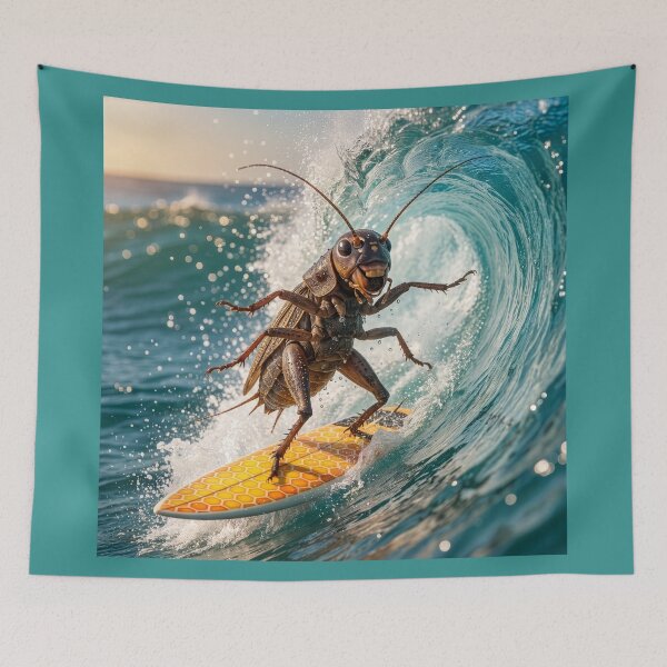 Item preview, Cricket Surfer Feels the Stoke designed and sold by Tridentulus.