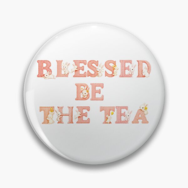 Item preview, ☕ BLESSED BE THE TEA ☕- KNITTED BUNNY VERSION designed and sold by WheelieGdArt.