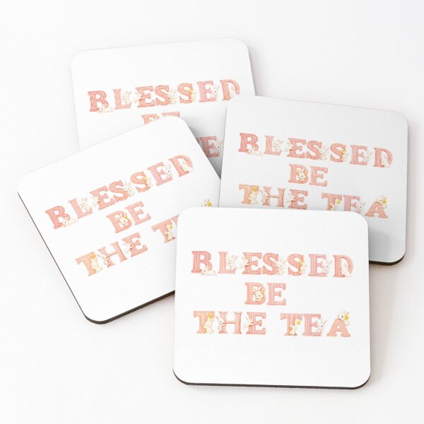 Item preview, ☕ BLESSED BE THE TEA ☕- KNITTED BUNNY VERSION designed and sold by WheelieGdArt.