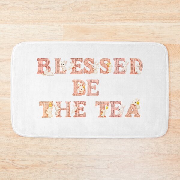 Item preview, ☕ BLESSED BE THE TEA ☕- KNITTED BUNNY VERSION designed and sold by WheelieGdArt.