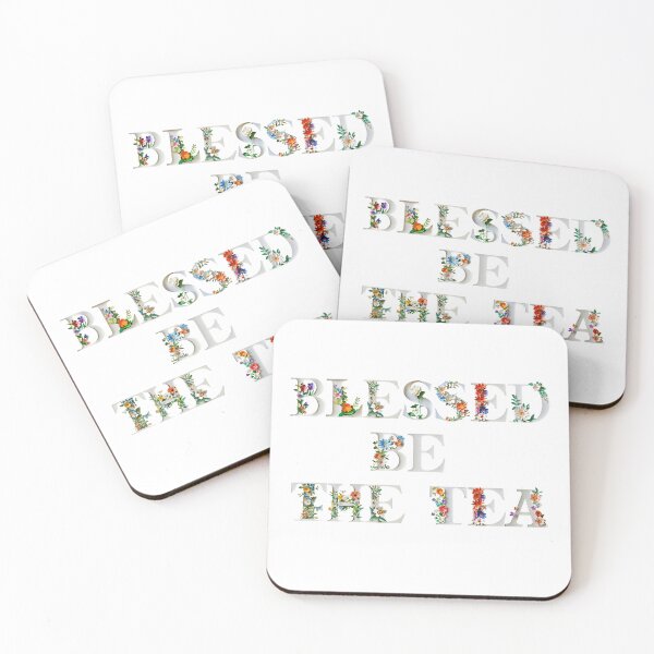 Item preview, ☕ BLESSED BE THE TEA ☕- FLORAL ELEGANCE VERSION designed and sold by WheelieGdArt.